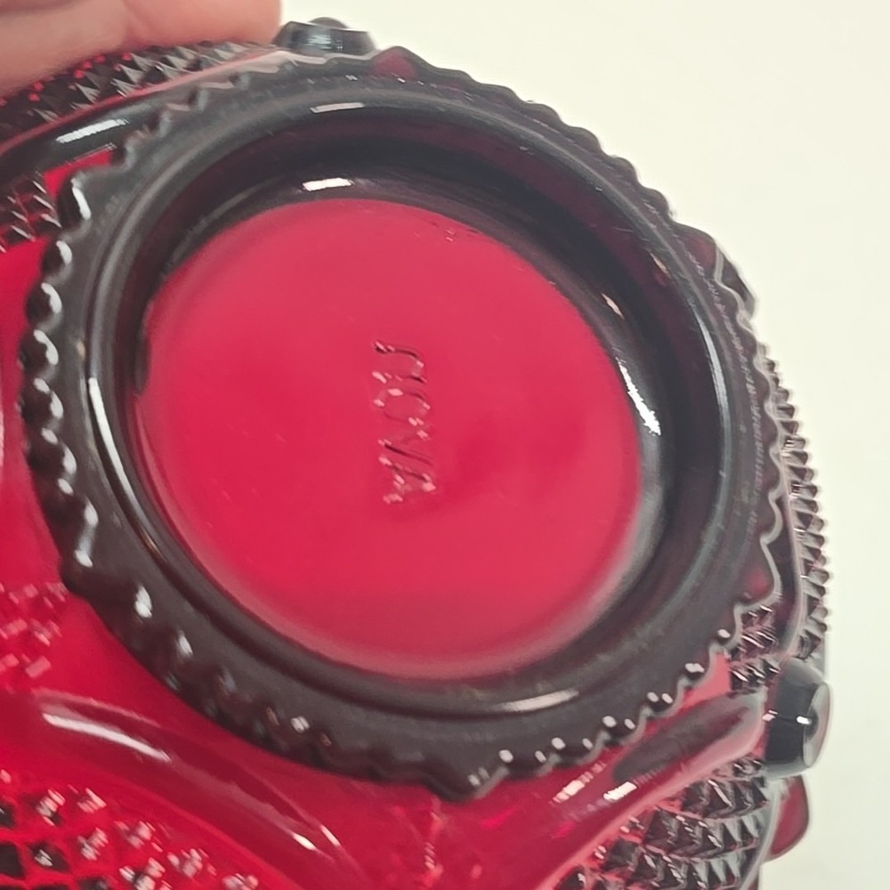 Avon‎ Ruby Red 1876 Cape Cod Collection Dessert Bowl 5" - Picture 8 of 12